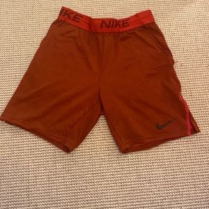 Nike shorts red with zippers